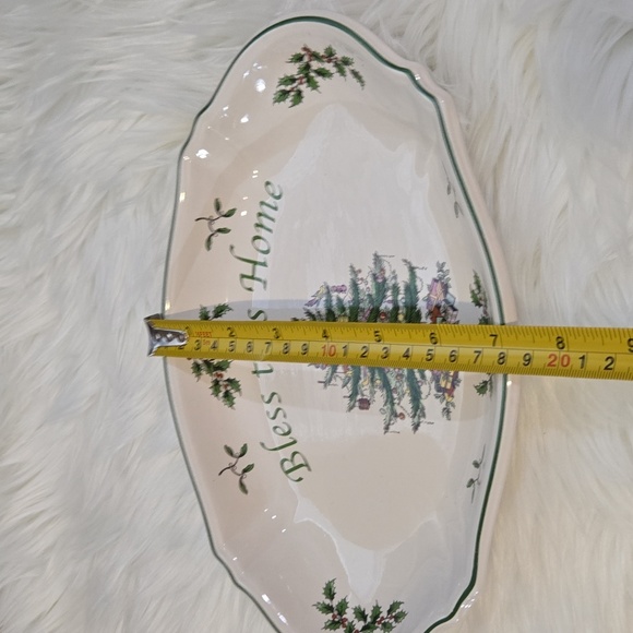 Spode Christmas Tree Bless This Home Tray - NWT - Picture 3 of 13